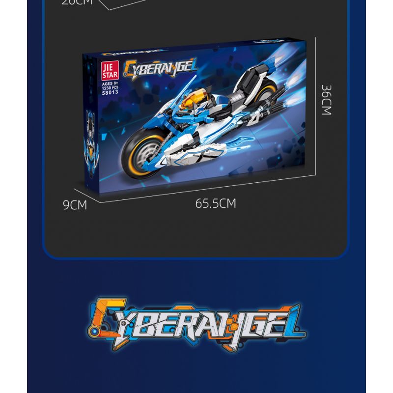 JIESTAR 58013 non  XE MÔ HÌNH CYBERANGEL bộ đồ chơi xếp lắp ráp ghép mô hình Ideas Ý Tưởng 1230 khối