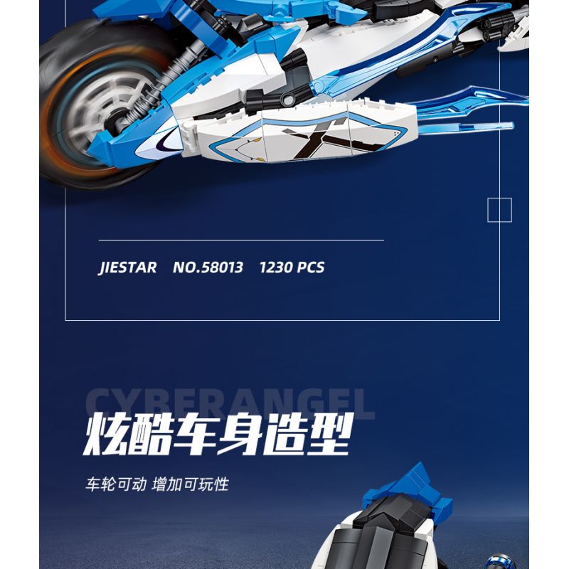 JIESTAR 58013 non  XE MÔ HÌNH CYBERANGEL bộ đồ chơi xếp lắp ráp ghép mô hình Ideas Ý Tưởng 1230 khối