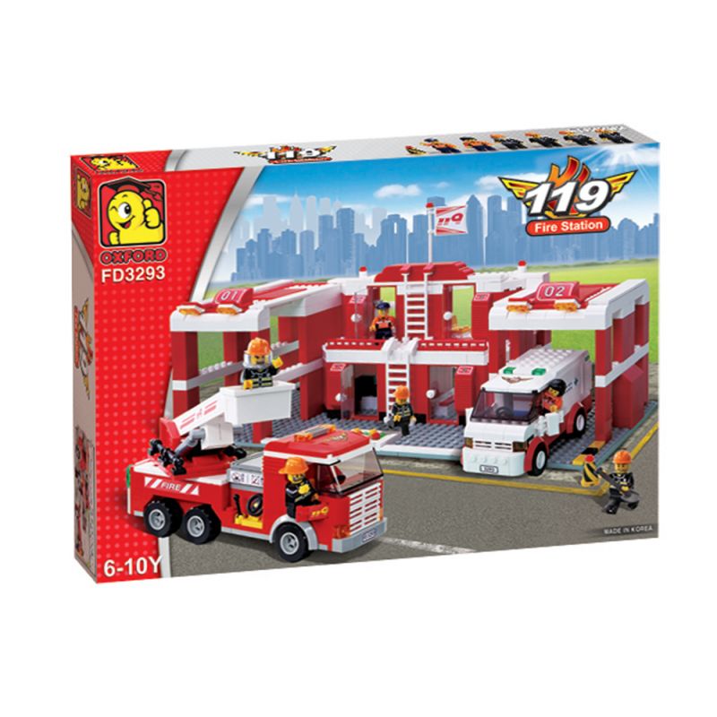 OXFORD FD3293 3293 non Lego SỞ CỨU HỎA bộ đồ chơi xếp lắp ráp ghép mô hình FIRE STATION