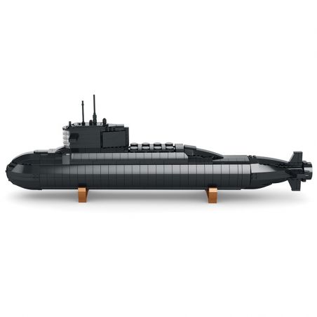 REOBRIX 800 non  TÀU NGẦM HẠT NHÂN CHIẾN LƯỢC TYPE 094 bộ đồ chơi xếp lắp ráp ghép mô hình Military Army NUCLEAR SUBMARINE Quân Sự Bộ Đội 1498 khối