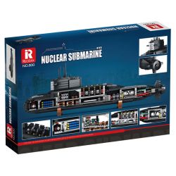 REOBRIX 800 non  TÀU NGẦM HẠT NHÂN CHIẾN LƯỢC TYPE 094 bộ đồ chơi xếp lắp ráp ghép mô hình Military Army NUCLEAR SUBMARINE Quân Sự Bộ Đội 1498 khối