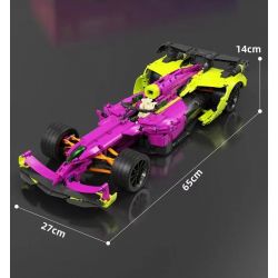 QIZHILE 103100 non  XE CÔNG THỨC 1 tỷ lệ 1:8 bộ đồ chơi xếp lắp ráp ghép mô hình  FUTRUE FORMULA 1 - GUNGNIR Kỹ Thuật Công Nghệ Cao Mô Hình Phương Tiện