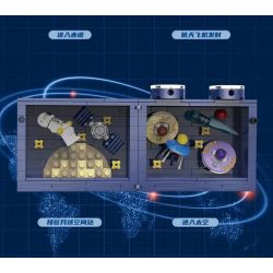 YICHAO 1213 non  TRẠM KHÔNG GIAN bộ đồ chơi xếp lắp ráp ghép mô hình SPACE STATION 565 khối