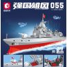 SEMBO WEKKI VIGGI 202030 non  HẠM ĐỘI QUỐC GIA HÙNG MẠNH TÀU KHU TRỤC TÊN LỬA DẪN ĐƯỜNG TYPE 055 1:300 tỷ lệ 1:300 bộ đồ chơi xếp lắp ráp ghép mô hình 668 khối