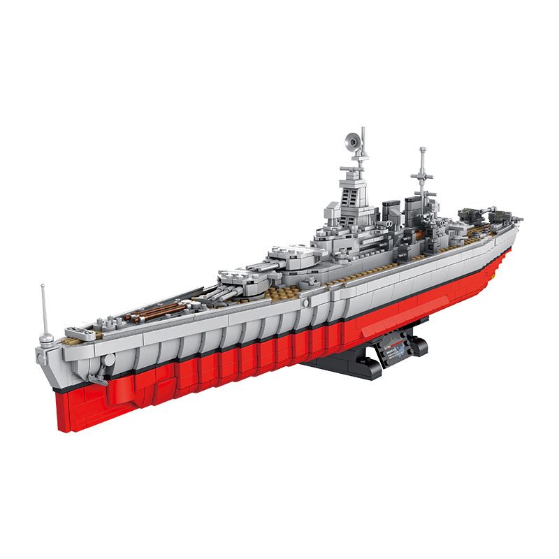 PanlosBrick 637005 Panlos Brick 637005 non Lego CHIẾN HẠM PHÍA BẮC CAROLINA bộ đồ chơi xếp lắp ráp ghép mô hình Military Army NORTH CAROLINA CLASS BATTLESHIP Quân Sự Bộ Đội 1638 khối