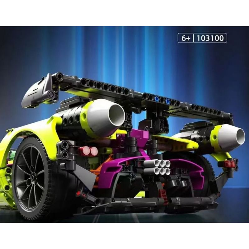 QIZHILE 103100 non  XE CÔNG THỨC 1 tỷ lệ 1:8 bộ đồ chơi xếp lắp ráp ghép mô hình  FUTRUE FORMULA 1 - GUNGNIR Kỹ Thuật Công Nghệ Cao Mô Hình Phương Tiện