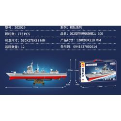 SEMBO WEKKI VIGGI 202029 non  HẠM ĐỘI QUỐC GIA HÙNG MẠNH TÀU KHU TRỤC TÊN LỬA DẪN ĐƯỜNG TYPE 052D 1:300 tỷ lệ 1:300 bộ đồ chơi xếp lắp ráp ghép mô hình 772 khối