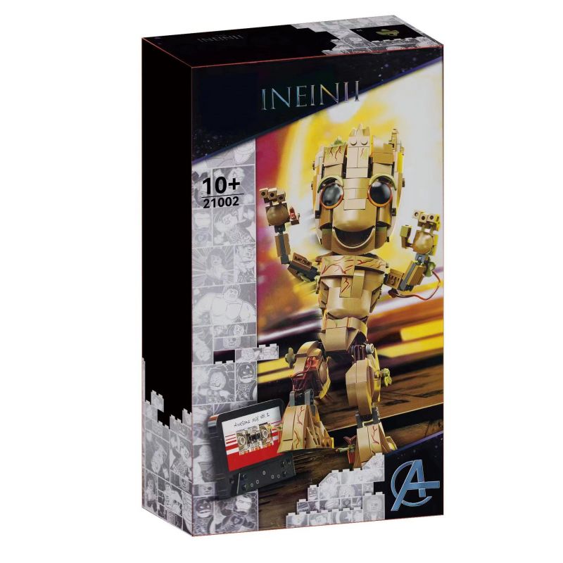 LW 2038 non  XE TẢI NGƯỜI SẮT bộ đồ chơi xếp lắp ráp ghép mô hình Marvel Super Heroes Siêu Anh Hùng Marvel 736 khối