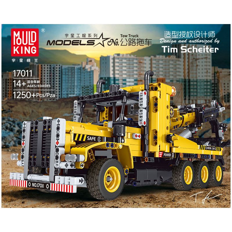 MouldKing 17011 Mould King 17011 REBRICKABLE MOC-43434 43434 MOC43434 non  TRAILER CON ĐƯỜNG MỸ (BỘ 42108) bộ đồ chơi xếp lắp ráp ghép mô hình  TOW TRUCK Kỹ Thuật Công Nghệ Cao Mô Hình Phương Tiện 1250 khối