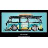 QIZHILE 92003 non  HOA HƯỚNG DƯƠNG bộ đồ chơi xếp lắp ráp ghép mô hình Art HELIANTHUS 666 khối