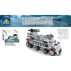 Kazi KY6623 6623 non  XE VŨ TRANG TRUYỀN NĂNG LƯỢNG TRÊN MỌI ĐỊA HÌNH 4 KẾT HỢP bộ đồ chơi xếp lắp ráp ghép mô hình The Third Universe Vũ Trụ Thứ 3 719 khối