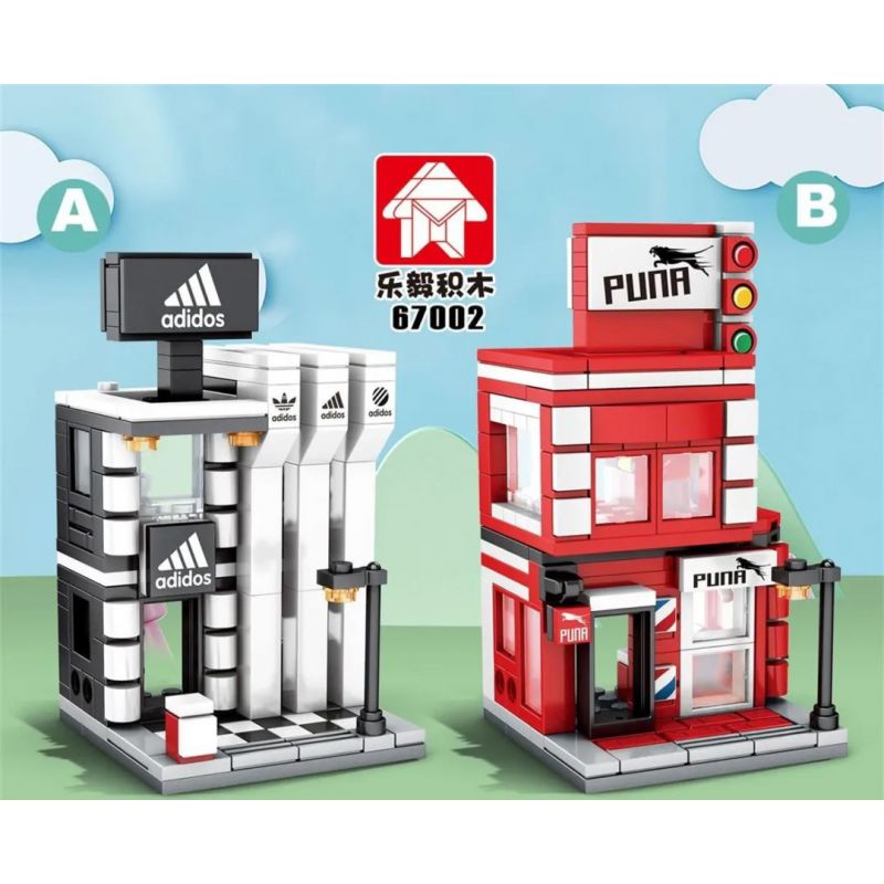 LEYI 67002A 67002B 67002C 67002D non  CỬA HÀNG QUẦN ÁO THỂ THAO 4 KIỂU bộ đồ chơi xếp lắp ráp ghép mô hình Mini Modular MINI WORLD Đường Phố Thu Nhỏ 762 khối