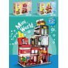 LEYI 67001A 67001B 67001C 67001D non  4 LOẠI CỬA HÀNG PIZZA QUÁN CÀ PHÊ NHÀ THỨC ĂN NHANH PHƯƠNG TÂY BÁNH MÌ KẸP THỊT bộ đồ chơi xếp lắp ráp ghép mô hình Mini Modular MINI WORLD Đường Phố Thu Nhỏ 762 khối
