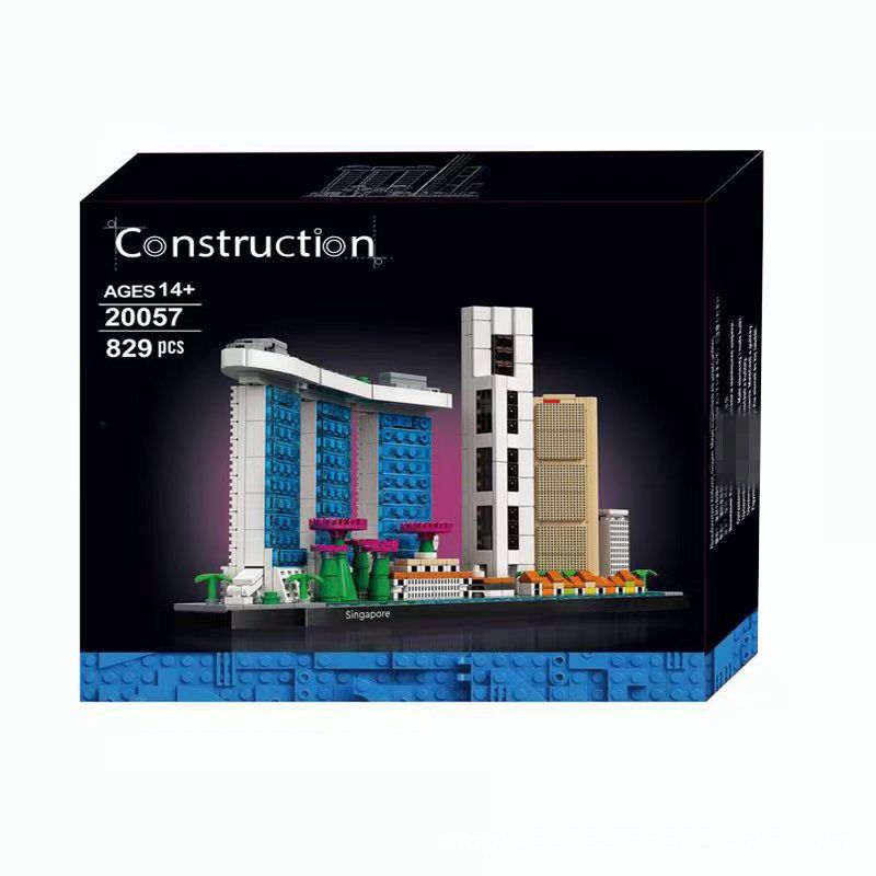 NOT Lego SINGAPORE 21057 20057 xếp lắp ráp ghép mô hình SINGAPORE Architecture Công Trình Kiến Trúc 827 khối