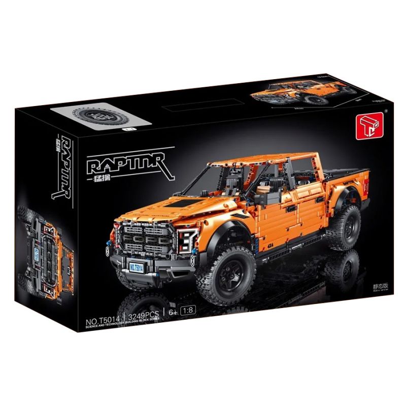 SUPER 18K K160 TA GAOLE T5014 5014 T5014A 5014A non Lego FORD RAPTOR F-150 8 tỷ lệ 1:8 bộ đồ chơi xếp lắp ráp ghép mô hình FORD F-150 RAPTOR 3249 khối