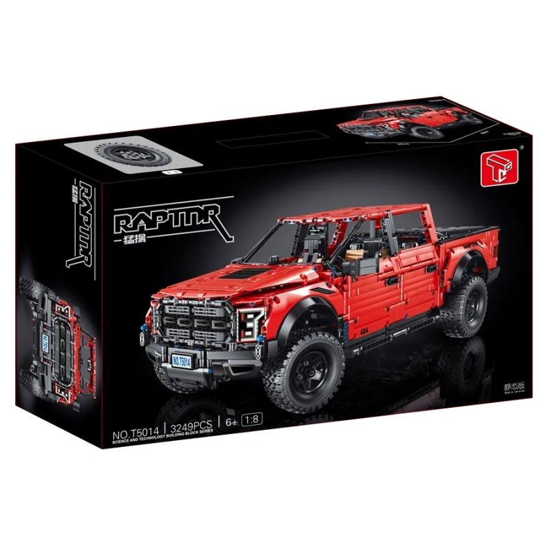 SUPER 18K K160 TA GAOLE T5014 5014 T5014A 5014A non  FORD RAPTOR F-150 8 tỷ lệ 1:8 bộ đồ chơi xếp lắp ráp ghép mô hình FORD F-150 RAPTOR 3249 khối