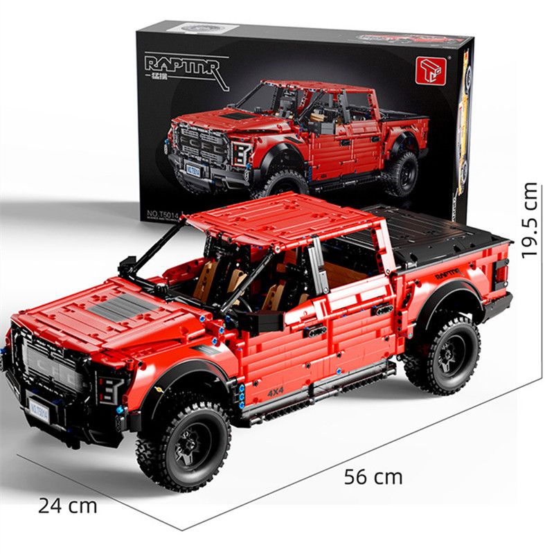 SUPER 18K K160 TA GAOLE T5014 5014 T5014A 5014A non  FORD RAPTOR F-150 8 tỷ lệ 1:8 bộ đồ chơi xếp lắp ráp ghép mô hình FORD F-150 RAPTOR 3249 khối