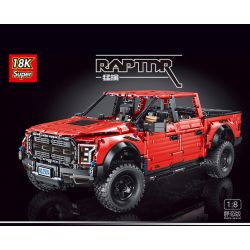 SUPER 18K K160 TA GAOLE T5014 5014 T5014A 5014A non  FORD RAPTOR F-150 8 tỷ lệ 1:8 bộ đồ chơi xếp lắp ráp ghép mô hình FORD F-150 RAPTOR 3249 khối