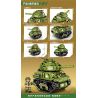 LEYI 66022 non  XE TĂNG PHIÊN BẢN Q SHERMAN bộ đồ chơi xếp lắp ráp ghép mô hình Military Army SHERMAN TANK Quân Sự Bộ Đội 458 khối