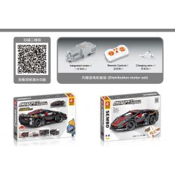 SEMBO 701906 non  ĐIỀU KHIỂN TỪ XA ĐEN LIGHTNING THỂ THAO XE HƠI CÔNG NGHỆ STUNTS bộ đồ chơi xếp lắp ráp ghép mô hình  CARS REMOTE CONTROL SPORTS Kỹ Thuật Công Nghệ Cao Mô Hình Phương Tiện 426 khối