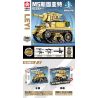 LEYI 66021 non  XE TĂNG PHIÊN BẢN Q M5 STUART bộ đồ chơi xếp lắp ráp ghép mô hình Military Army M5 STEWART Quân Sự Bộ Đội 438 khối