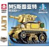 LEYI 66021 non  XE TĂNG PHIÊN BẢN Q M5 STUART bộ đồ chơi xếp lắp ráp ghép mô hình Military Army M5 STEWART Quân Sự Bộ Đội 438 khối