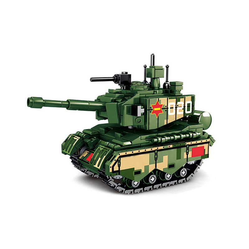 LEYI 66020 non Lego XE TĂNG PHIÊN BẢN Q CHIẾN ĐẤU CHỦ LỰC KIỂU 99 bộ đồ chơi xếp lắp ráp ghép mô hình Military Army 99 MAIN BATTLE TANK Quân Sự Bộ Đội 432 khối