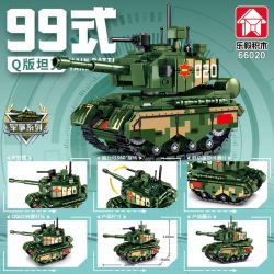 LEYI 66020 non  XE TĂNG PHIÊN BẢN Q CHIẾN ĐẤU CHỦ LỰC KIỂU 99 bộ đồ chơi xếp lắp ráp ghép mô hình Military Army 99 MAIN BATTLE TANK Quân Sự Bộ Đội 432 khối