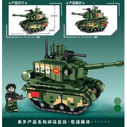 LEYI 66020 non  XE TĂNG PHIÊN BẢN Q CHIẾN ĐẤU CHỦ LỰC KIỂU 99 bộ đồ chơi xếp lắp ráp ghép mô hình Military Army 99 MAIN BATTLE TANK Quân Sự Bộ Đội 432 khối