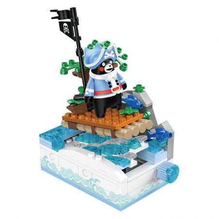 INBRIXX 880026 non  KUMAMON CUỘC PHIÊU LƯU TRÊN DÒNG NƯỚC TRẮNG bộ đồ chơi xếp lắp ráp ghép mô hình