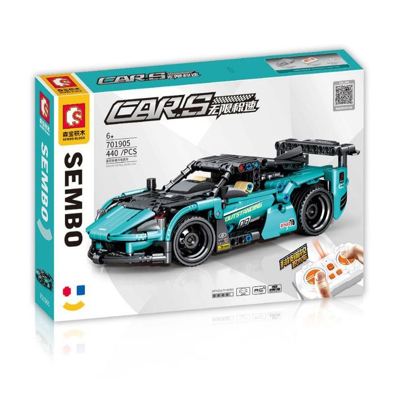 SEMBO 701905 non  ĐIỀU KHIỂN TỪ XA SPEED ​​SPORTNING SPORTS CAR TECHNOLOGY STUNTS bộ đồ chơi xếp lắp ráp ghép mô hình  CARS REMOTE CONTROL SPORTS Kỹ Thuật Công Nghệ Cao Mô Hình Phương Tiện 440 khối