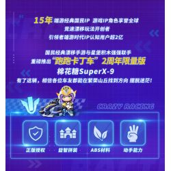 XINGBAO XB-66001 66001 XB66001 non  XE ĐUA KỶ NIỆM LỄ COTTON CANDY 2021 bộ đồ chơi xếp lắp ráp ghép mô hình Crazy Racing Đua Xe Điên Loạn 908 khối