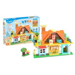 CADA DOUBLEE C31005 31005 non  ABC HỌC COTTAGE bộ đồ chơi xếp lắp ráp ghép mô hình  Khối Lớn 84 khối