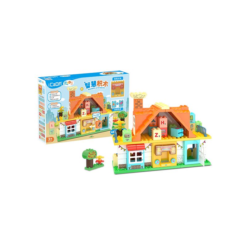 CADA DOUBLEE C31005 31005 non  ABC HỌC COTTAGE bộ đồ chơi xếp lắp ráp ghép mô hình  Khối Lớn 84 khối