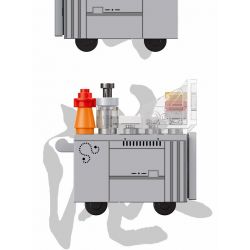 ROYAL TOYS RT65 non  XE CHIÊN HỒNG KÔNG bộ đồ chơi xếp lắp ráp ghép mô hình City CITY STORY FRYING CART Thành Phố 54 khối