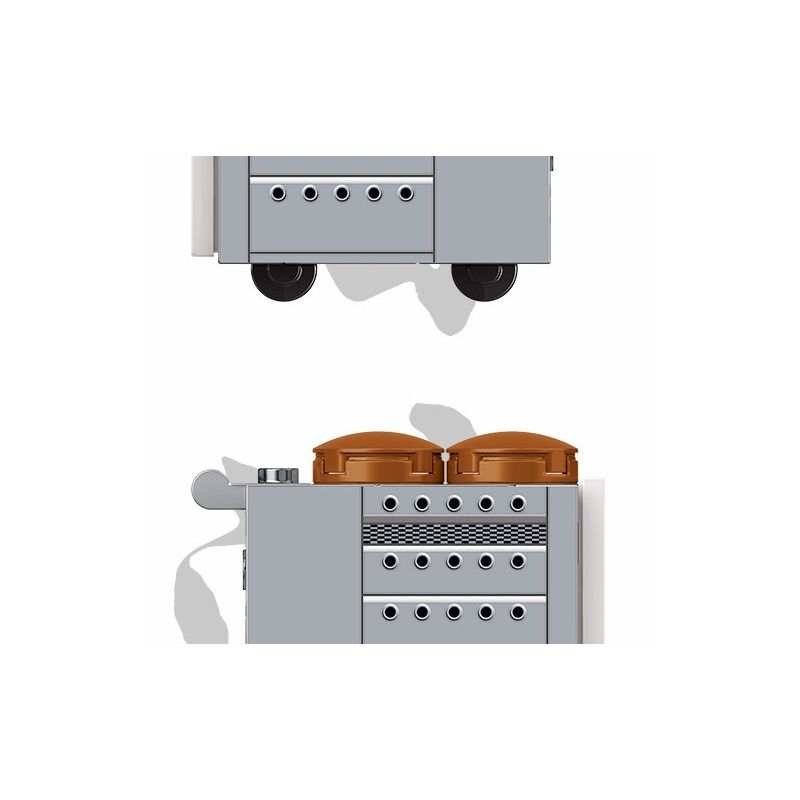 ROYAL TOYS RT64 non  XE DIM SUM HỒNG KÔNG bộ đồ chơi xếp lắp ráp ghép mô hình City CITY STORY DIM SUM CART Thành Phố 45 khối