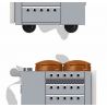 ROYAL TOYS RT64 non  XE DIM SUM HỒNG KÔNG bộ đồ chơi xếp lắp ráp ghép mô hình City CITY STORY DIM SUM CART Thành Phố 45 khối