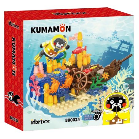 INBRIXX 880024 non  KUMAMON CUỘC PHIÊU LƯU DƯỚI ĐÁY BIỂN bộ đồ chơi xếp lắp ráp ghép mô hình
