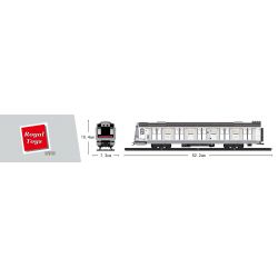 ROYAL TOYS RT44 non  TÀU MTR CITY LINE HỒNG KÔNG bộ đồ chơi xếp lắp ráp ghép mô hình CITY STORY MTR URBAN LINE TRAIN Thành Phố 684 khối