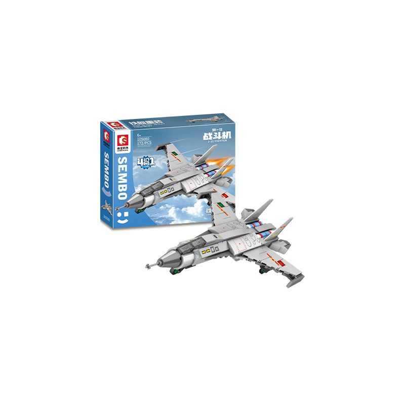 SEMBO 105078 105079 105080 105081 non  MÁY BAY CHIẾN ĐẤU J-10 4 MẪU bộ đồ chơi xếp lắp ráp ghép mô hình Iron Blood Heavy Equipment Đặc Nhiệm Máu Và Sắt 706 khối
