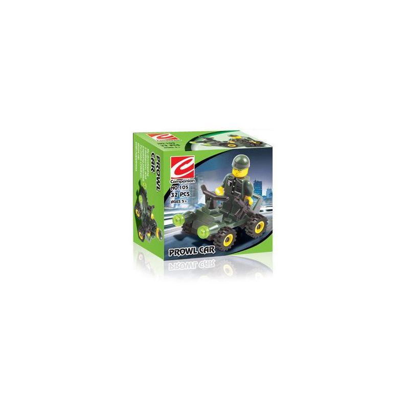 COMPANION 105 non  TÀU TUẦN DƯƠNG bộ đồ chơi xếp lắp ráp ghép mô hình Military Army PROWL CAR Quân Sự Bộ Đội 32 khối