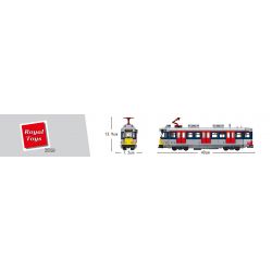 ROYAL TOYS RT48 non  ĐƯỜNG SẮT NHẸ MTR HỒNG KÔNG GIAI ĐOẠN II bộ đồ chơi xếp lắp ráp ghép mô hình City CITY STORY MTR LIGHT RAIL TRAIN II Thành Phố 754 khối