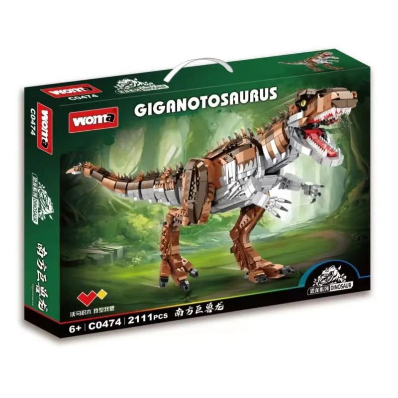 WOMA C0474 0474 non  KHỦNG LONG KHỔNG LỒ bộ đồ chơi xếp lắp ráp ghép mô hình Creator Expert GIGANOTOSAURUS Chuyên Gia Sáng Tạo 2111 khối