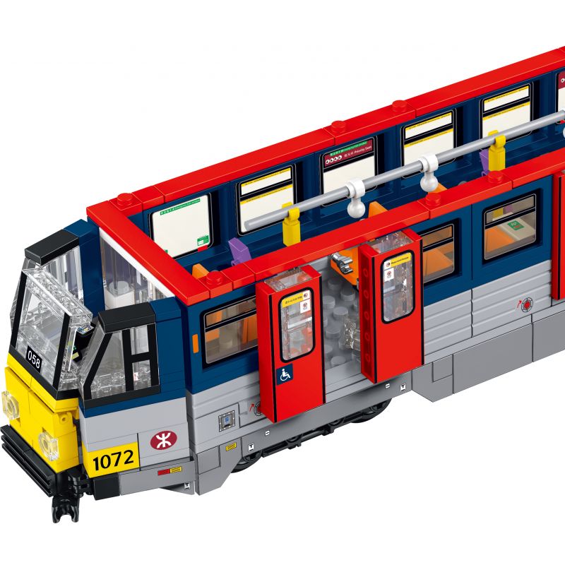 ROYAL TOYS RT48 non  ĐƯỜNG SẮT NHẸ MTR HỒNG KÔNG GIAI ĐOẠN II bộ đồ chơi xếp lắp ráp ghép mô hình City CITY STORY MTR LIGHT RAIL TRAIN II Thành Phố 754 khối