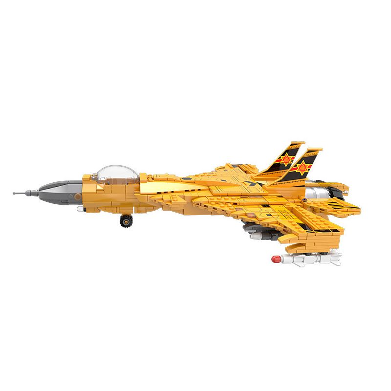 CAYI 2266 non  MÁY BAY CHIẾN ĐẤU TRÊN TÀU SÂN J-15 bộ đồ chơi xếp lắp ráp ghép mô hình J-15 BASED FIGHTER / DOUBLE ENGINE 668 khối