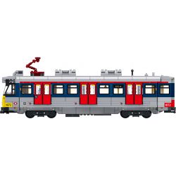 ROYAL TOYS RT48 non  ĐƯỜNG SẮT NHẸ MTR HỒNG KÔNG GIAI ĐOẠN II bộ đồ chơi xếp lắp ráp ghép mô hình City CITY STORY MTR LIGHT RAIL TRAIN II Thành Phố 754 khối