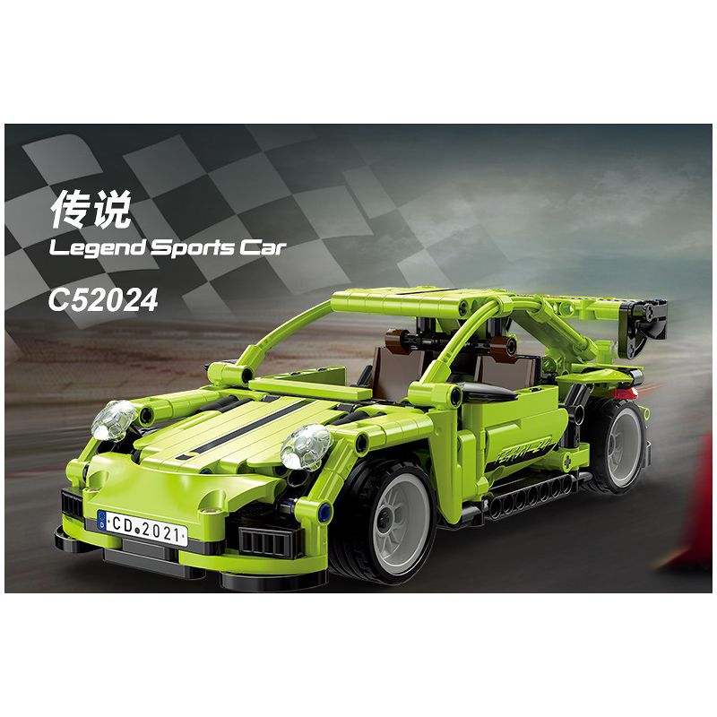 CADA DOUBLEE C52024 52024 non  HUYỀN THOẠI tỷ lệ 1:18 bộ đồ chơi xếp lắp ráp ghép mô hình  LEGEND SPORTS CAR Kỹ Thuật Công Nghệ Cao Mô Hình Phương Tiện 387 khối