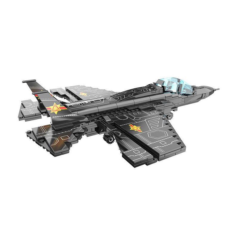 CAYI 2265 non  MÁY BAY CHIẾN ĐẤU TÀNG HÌNH J-31 bộ đồ chơi xếp lắp ráp ghép mô hình J-31 STEALTH FIGHTER / GYRFALCON 538 khối