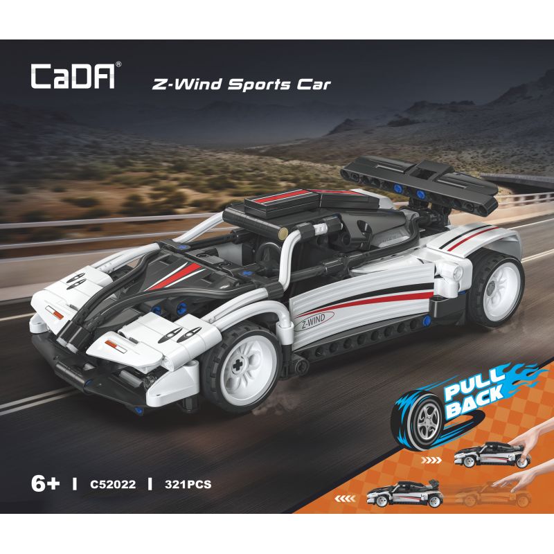 CADA DOUBLEE C52022 52022 non  CON TRAI CỦA GIÓ tỷ lệ 1:18 bộ đồ chơi xếp lắp ráp ghép mô hình  Z-WIND SPORTS CAR Kỹ Thuật Công Nghệ Cao Mô Hình Phương Tiện 321 khối