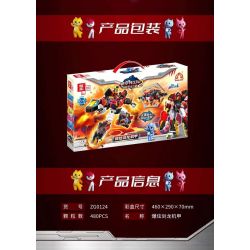 ZHEGAO ZG0124 0124 non  MINI AGENT 2 SỨC MẠNH SIÊU KHỦNG LONG STEGOSAURUS MECHA NỔ bộ đồ chơi xếp lắp ráp ghép mô hình 480 khối